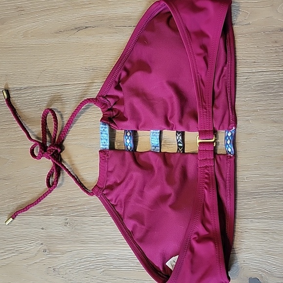 Island Soul Burgandy 2 Piece Bikini - Picture 7 of 8